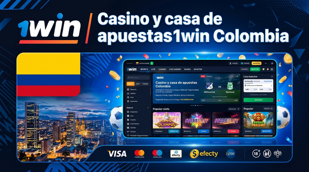 Casino y casa de apuestas 1win Colombia